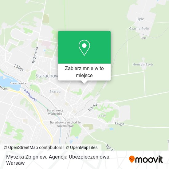 Mapa Myszka Zbigniew. Agencja Ubezpieczeniowa