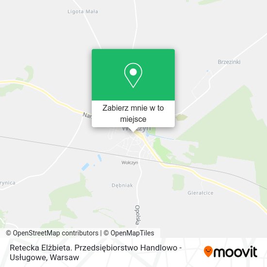 Mapa Retecka Elżbieta. Przedsiębiorstwo Handlowo - Usługowe