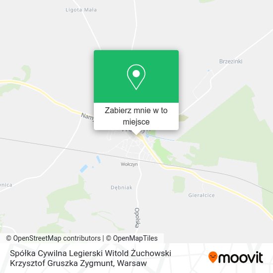 Mapa Spółka Cywilna Legierski Witold Żuchowski Krzysztof Gruszka Zygmunt