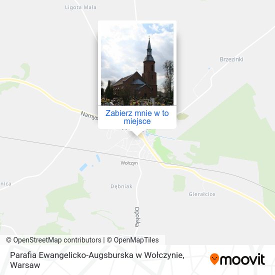 Mapa Parafia Ewangelicko-Augsburska w Wołczynie