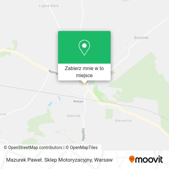 Mapa Mazurek Paweł. Sklep Motoryzacyjny