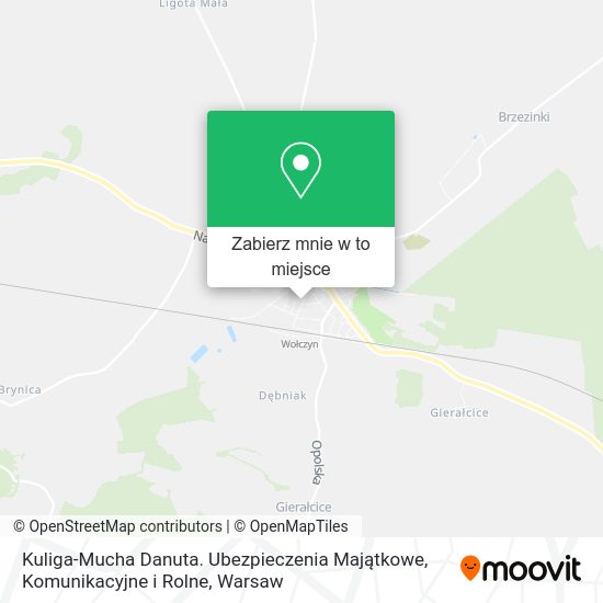 Mapa Kuliga-Mucha Danuta. Ubezpieczenia Majątkowe, Komunikacyjne i Rolne