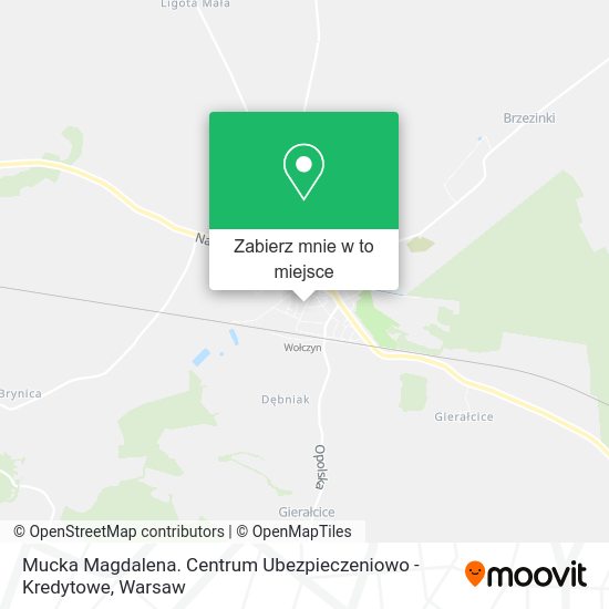 Mapa Mucka Magdalena. Centrum Ubezpieczeniowo - Kredytowe