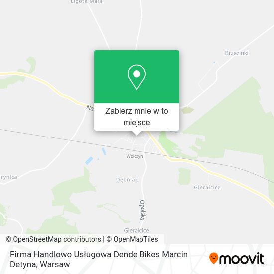 Mapa Firma Handlowo Usługowa Dende Bikes Marcin Detyna