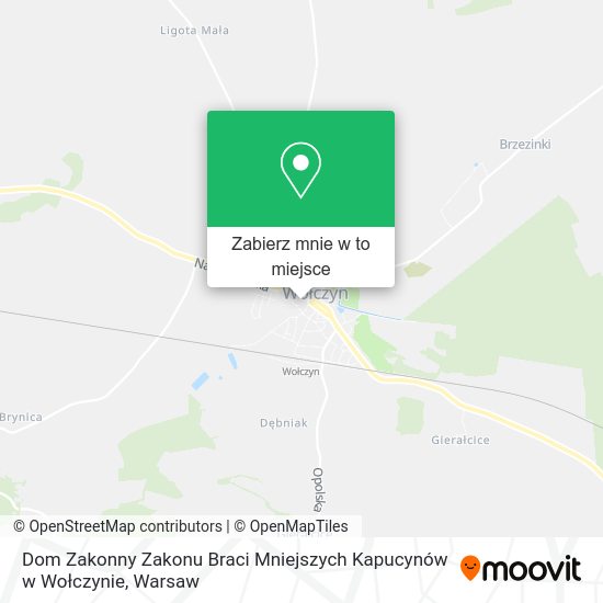 Mapa Dom Zakonny Zakonu Braci Mniejszych Kapucynów w Wołczynie