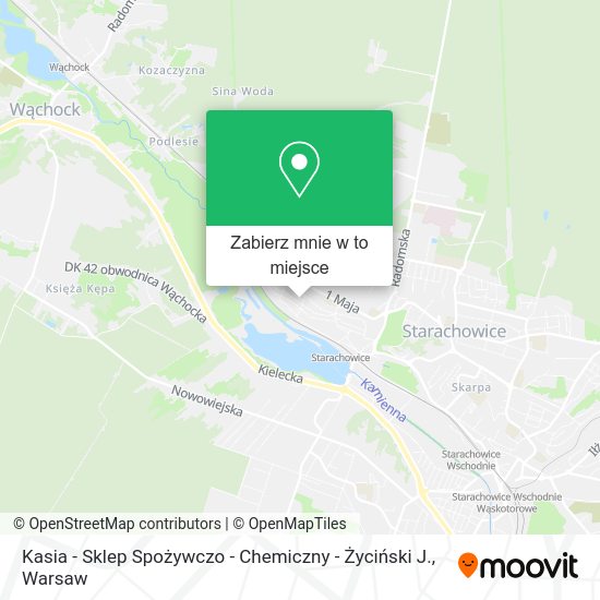 Mapa Kasia - Sklep Spożywczo - Chemiczny - Życiński J.