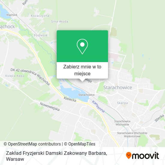 Mapa Zakład Fryzjerski Damski Zakowany Barbara