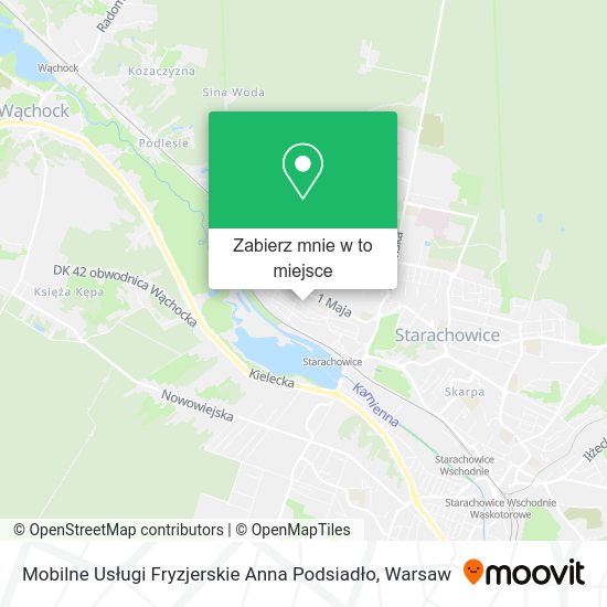 Mapa Mobilne Usługi Fryzjerskie Anna Podsiadło