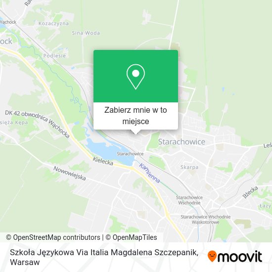 Mapa Szkoła Językowa Via Italia Magdalena Szczepanik