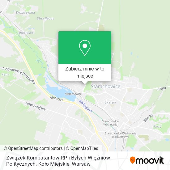 Mapa Związek Kombatantów RP i Byłych Więźniów Politycznych. Koło Miejskie