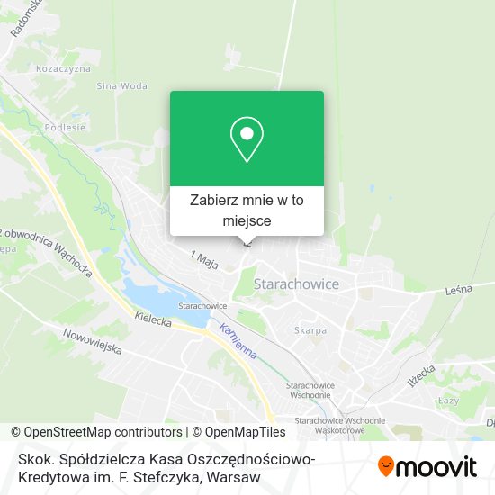 Mapa Skok. Spółdzielcza Kasa Oszczędnościowo- Kredytowa im. F. Stefczyka