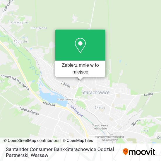 Mapa Santander Consumer Bank-Starachowice Oddział Partnerski