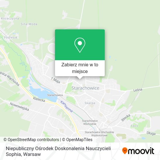 Mapa Niepubliczny Ośrodek Doskonalenia Nauczycieli Sophia