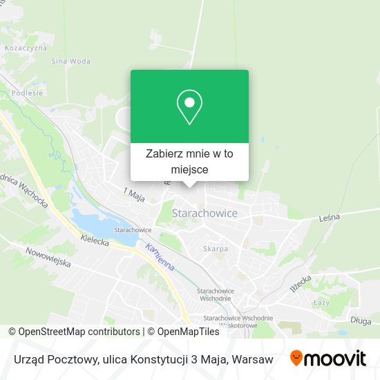 Mapa Urząd Pocztowy, ulica Konstytucji 3 Maja