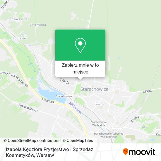 Mapa Izabela Kędziora Fryzjerstwo i Sprzedaż Kosmetyków