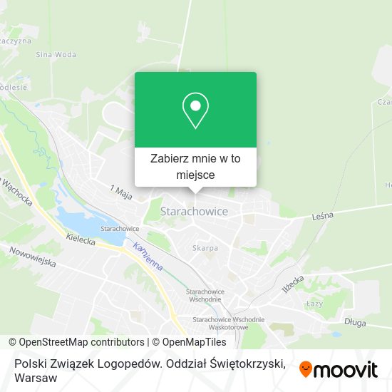 Mapa Polski Związek Logopedów. Oddział Świętokrzyski