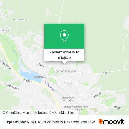 Mapa Liga Obrony Kraju. Klub Żołnierzy Rezerwy