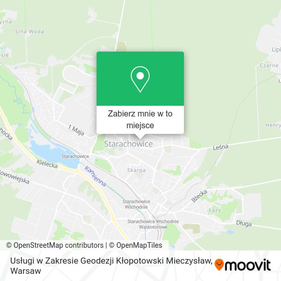 Mapa Usługi w Zakresie Geodezji Kłopotowski Mieczysław