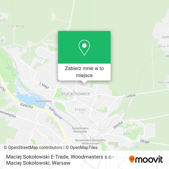 Mapa Maciej Sokołowski E-Trade, Woodmasters s.c.- Maciej Sokołowski