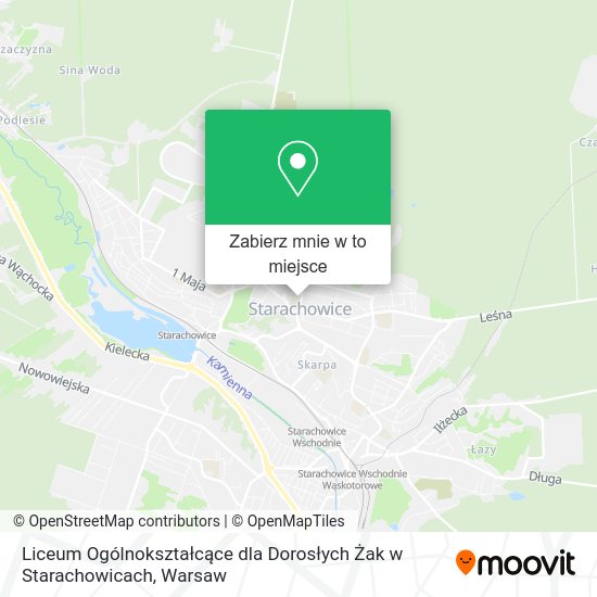 Mapa Liceum Ogólnokształcące dla Dorosłych Żak w Starachowicach