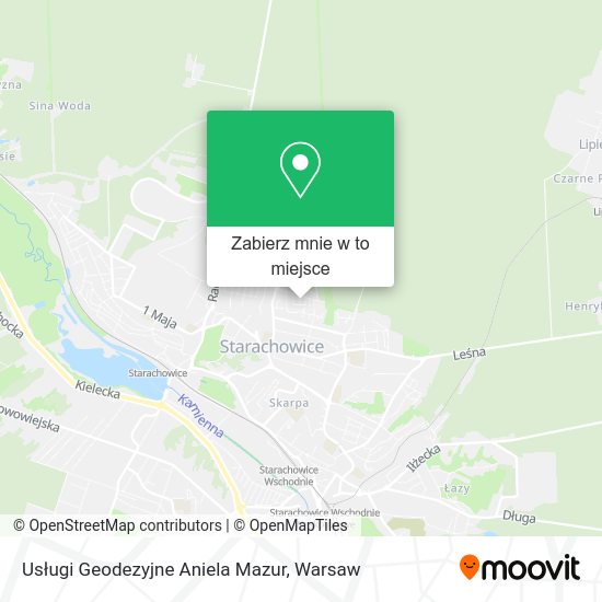 Mapa Usługi Geodezyjne Aniela Mazur