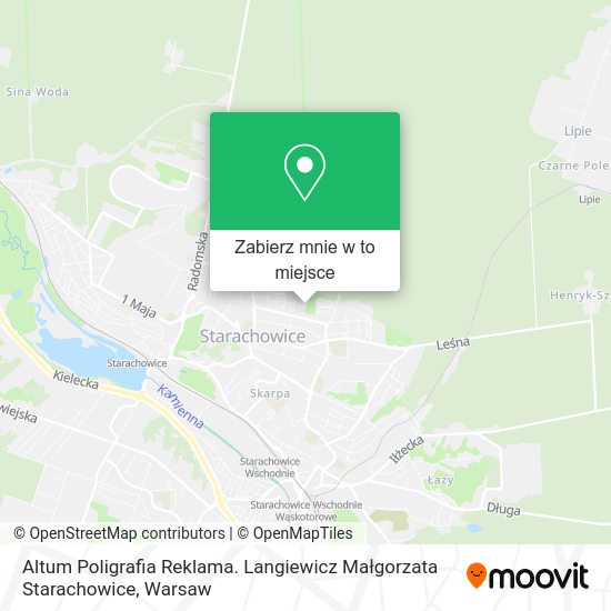 Mapa Altum Poligrafia Reklama. Langiewicz Małgorzata Starachowice