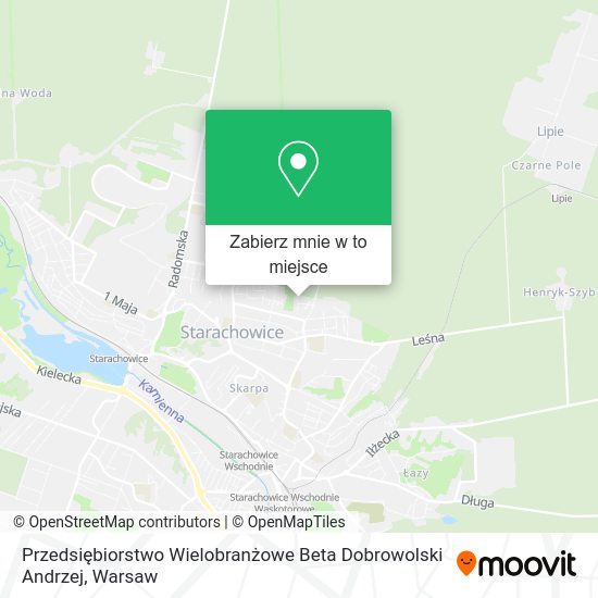 Mapa Przedsiębiorstwo Wielobranżowe Beta Dobrowolski Andrzej