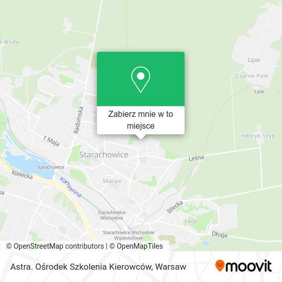 Mapa Astra. Ośrodek Szkolenia Kierowców