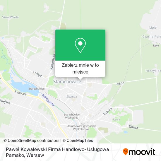 Mapa Paweł Kowalewski Firma Handlowo- Usługowa Pamako