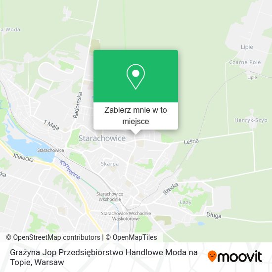 Mapa Grażyna Jop Przedsiębiorstwo Handlowe Moda na Topie