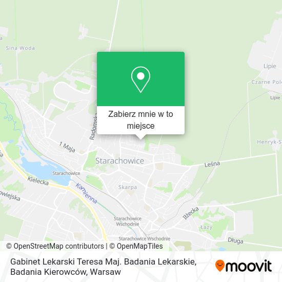 Mapa Gabinet Lekarski Teresa Maj. Badania Lekarskie, Badania Kierowców