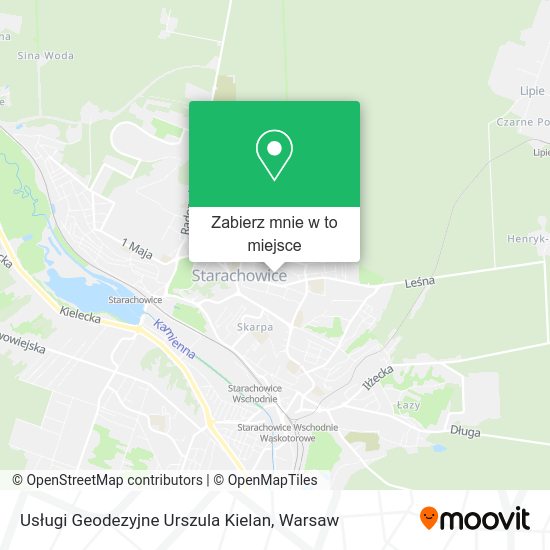 Mapa Usługi Geodezyjne Urszula Kielan