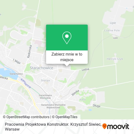 Mapa Pracownia Projektowa Konstruktor. Krzysztof Siwiec