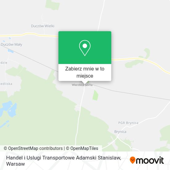 Mapa Handel i Uslugi Transportowe Adamski Stanislaw