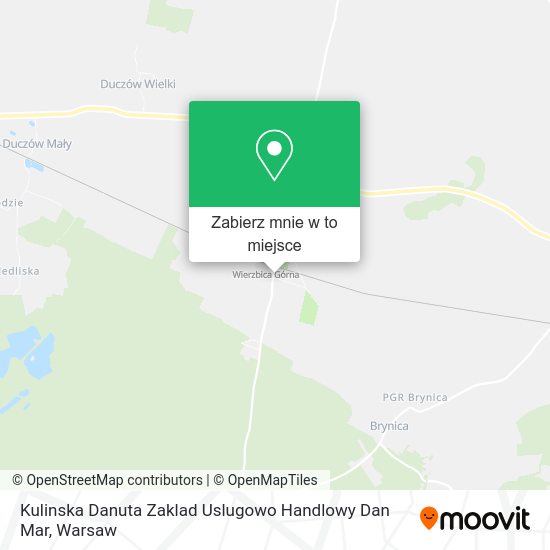 Mapa Kulinska Danuta Zaklad Uslugowo Handlowy Dan Mar