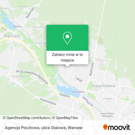 Mapa Agencja Pocztowa, ulica Stalowa