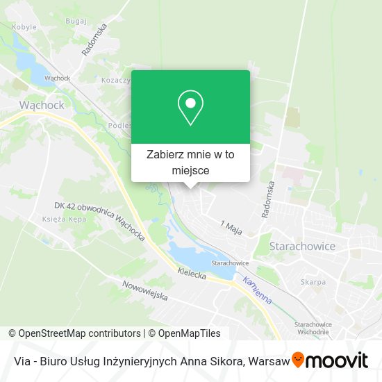 Mapa Via - Biuro Usług Inżynieryjnych Anna Sikora