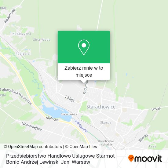 Mapa Przedsiebiorstwo Handlowo Uslugowe Starmot Bonio Andrzej Lewinski Jan