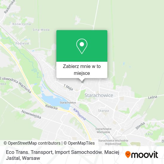 Mapa Eco Trans. Transport, Import Samochodów. Maciej Jaśtal