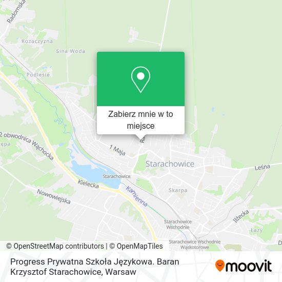 Mapa Progress Prywatna Szkoła Językowa. Baran Krzysztof Starachowice