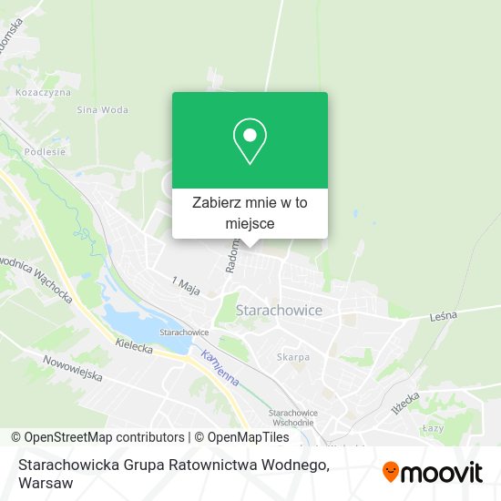 Mapa Starachowicka Grupa Ratownictwa Wodnego