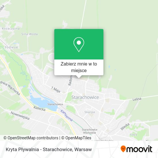 Mapa Kryta Pływalnia - Starachowice