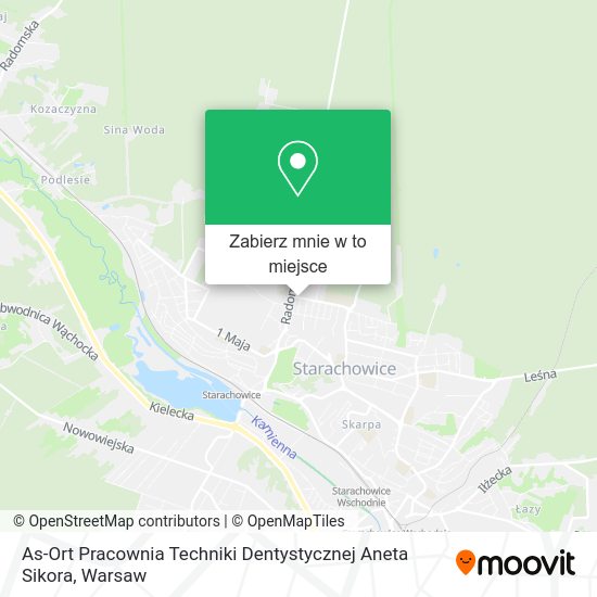 Mapa As-Ort Pracownia Techniki Dentystycznej Aneta Sikora