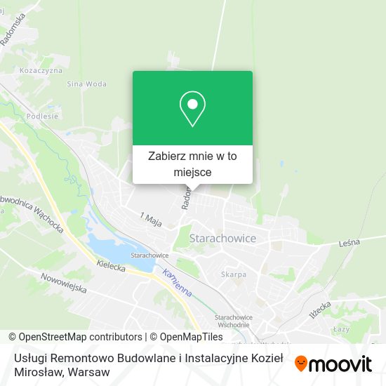 Mapa Usługi Remontowo Budowlane i Instalacyjne Kozieł Mirosław