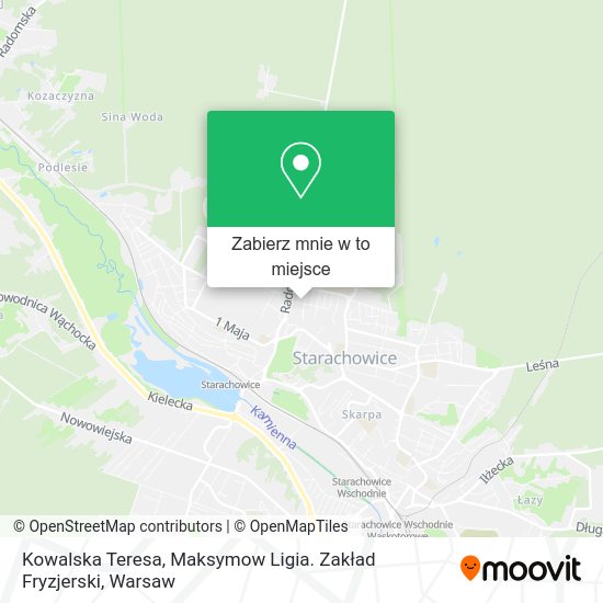 Mapa Kowalska Teresa, Maksymow Ligia. Zakład Fryzjerski