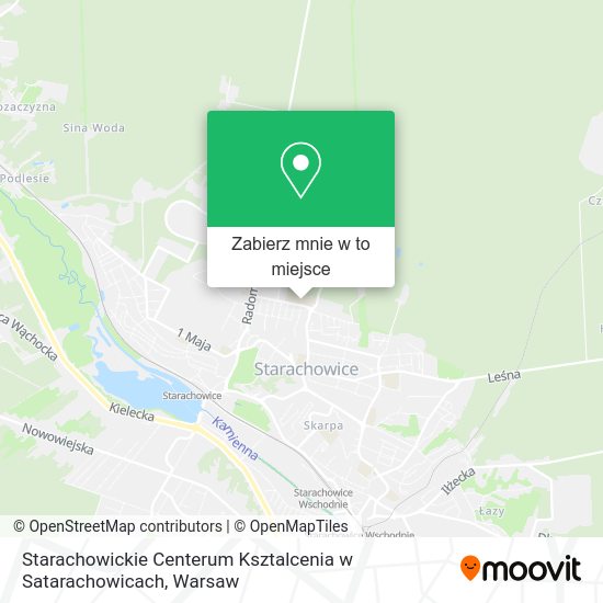 Mapa Starachowickie Centerum Ksztalcenia w Satarachowicach