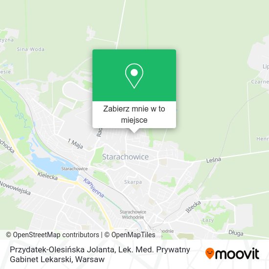 Mapa Przydatek-Olesińska Jolanta, Lek. Med. Prywatny Gabinet Lekarski