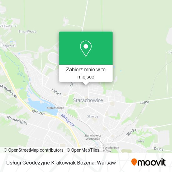 Mapa Usługi Geodezyjne Krakowiak Bożena