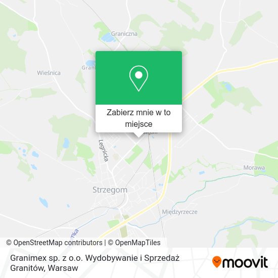 Mapa Granimex sp. z o.o. Wydobywanie i Sprzedaż Granitów