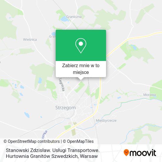 Mapa Stanowski Zdzisław. Usługi Transportowe. Hurtownia Granitów Szwedzkich